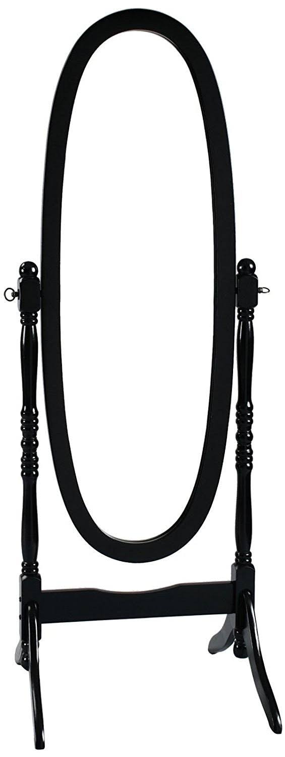 Legacy Decor Swivel Full Length Wood Cheval Floor Mirror, Black Finish - Avayadevconnect