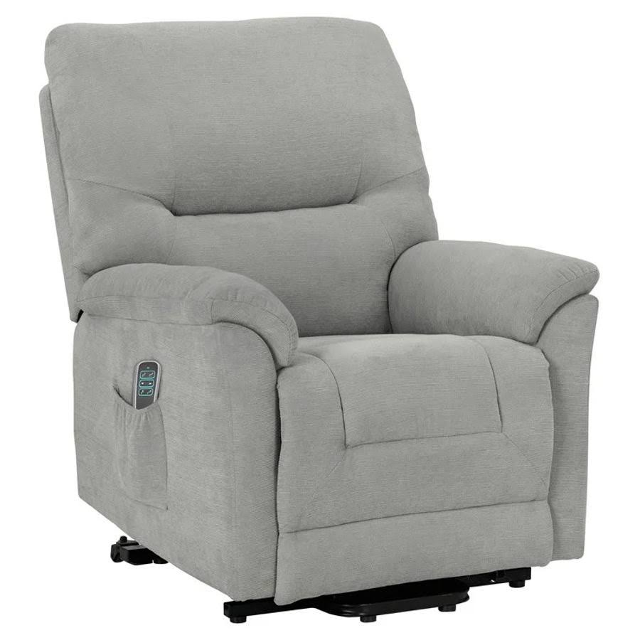 Lane Furniture Lucca 33x22 Fabric Recliner Power Lift Chair in Gray