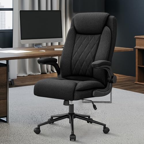 ralex-chair Big and Tall Fabric Office Chair -500 lb Heavy Duty Office Chair for Big Man, High Back Executive Office Desk Chair with 120&deg