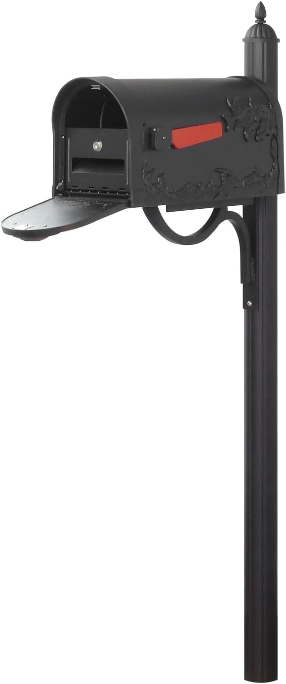 Special Lite Products Hummingbird Curbside Mailbox with Locking Insert and Richland Mailbox Post