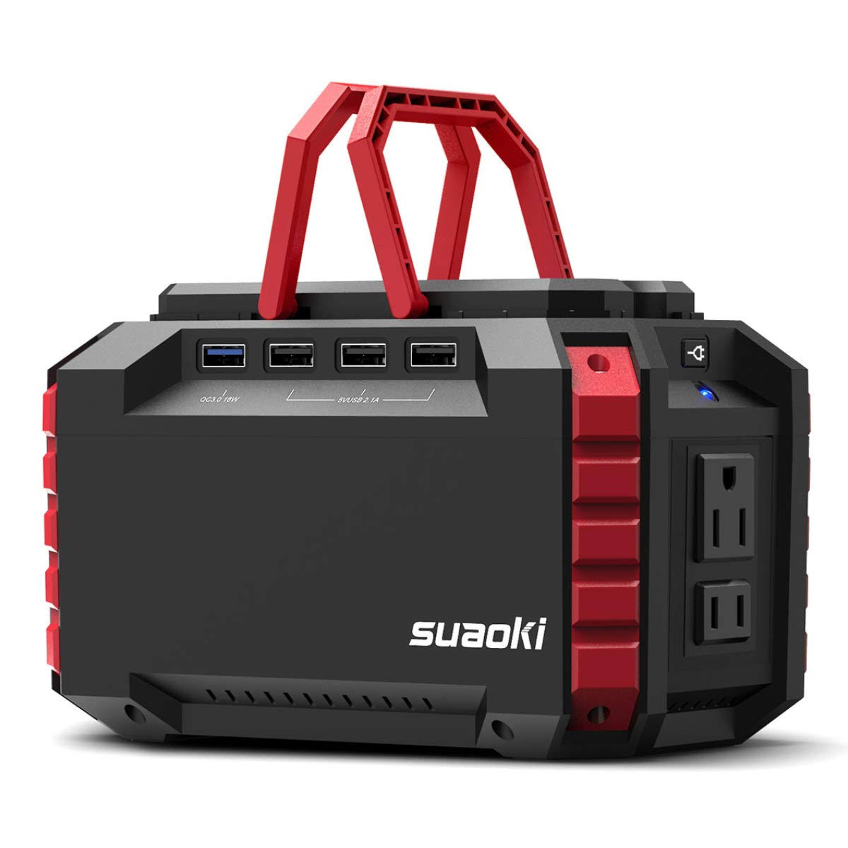 Suaoki Portable Power Station, 150Wh/100W Camping Generator Lithium Power Supply with Dual 110V AC Outlet, 4 DC Ports, 4 USB