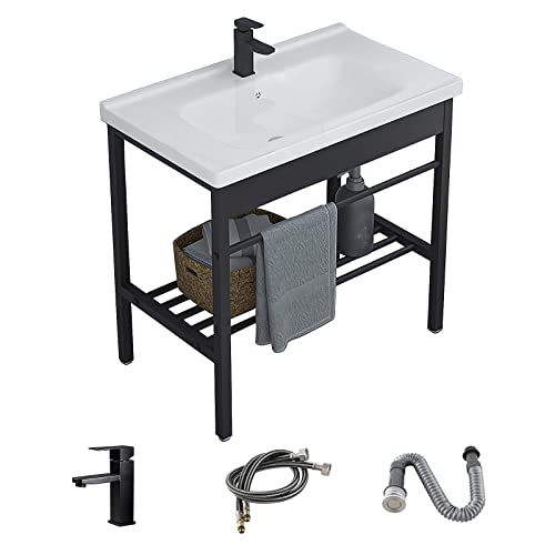 Freestanding Ceramic Laundry Utility Sink