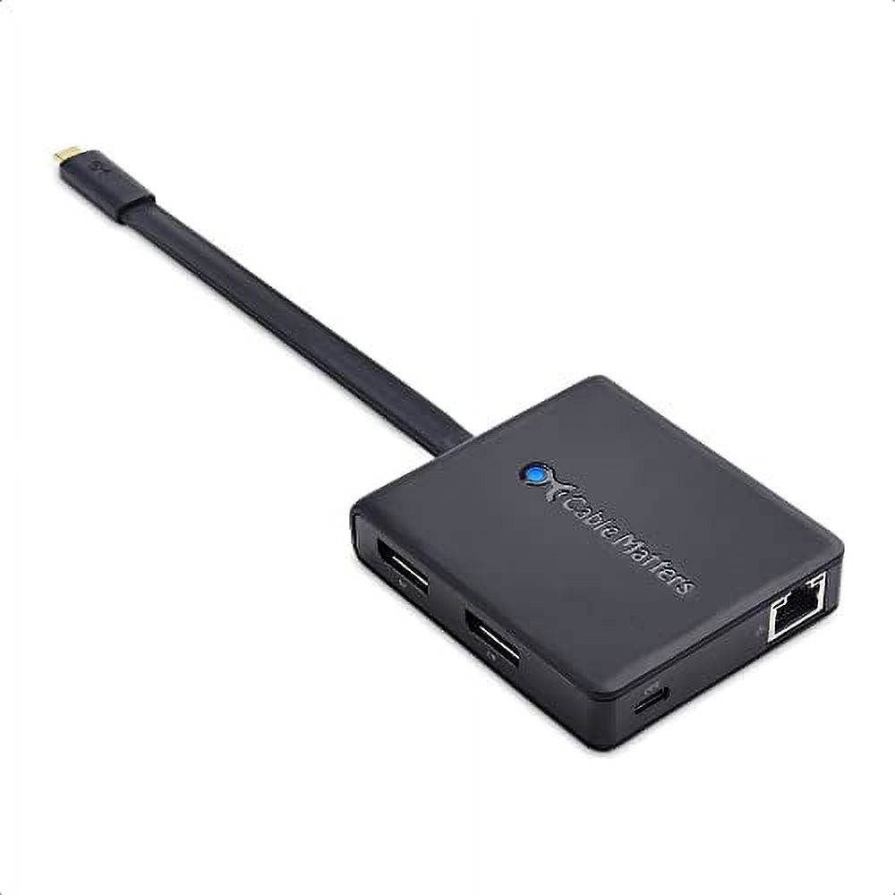Cable Matters Dual Monitor USB C Hub (USB C Dock) with Dual 4K DisplayPort, 2X USB 2.0, Ethernet, and 60W Charging