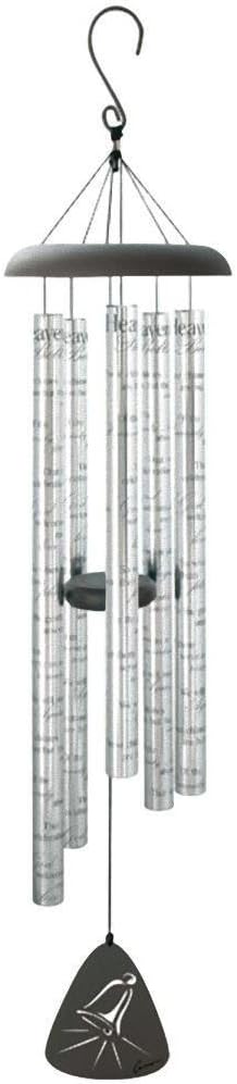Carson 44 in. Sonnet Heavenly Bells Wind Chime,Silver