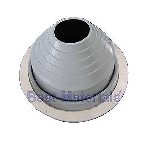 5 Round Base Gray Silicone Pipe Flashing, from Deks 5RS-G