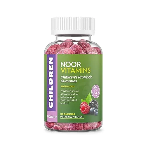 Noor Vitamins Halal Probiotic Gummies for Children with 5 Billion CFU Probiotics for Kids; Non-GMO, Vegan Friendly, Gelatin Free