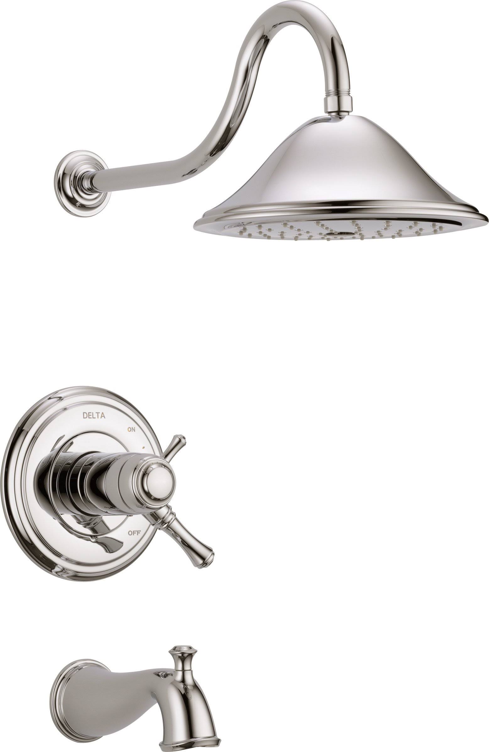 Delta T17T497-PN Cassidy MultiChoice 17T Series Tub and Shower Trim - Polished Nickel
