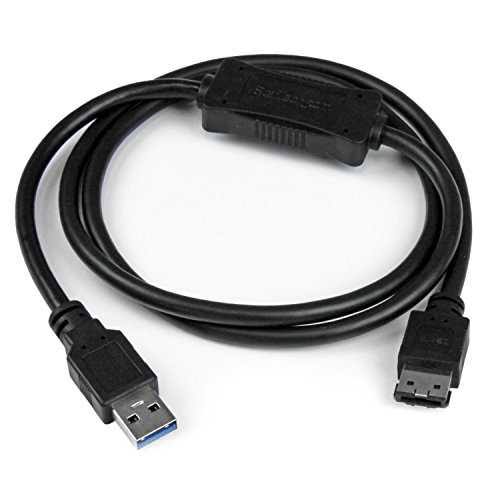 Startech Usb3s2esata3 3 ft USB 3.0 to eSATA Adapter, 6 Gbps USB to HDD/SSD/ODD CONVERTER, Hard Drive to USB Cable