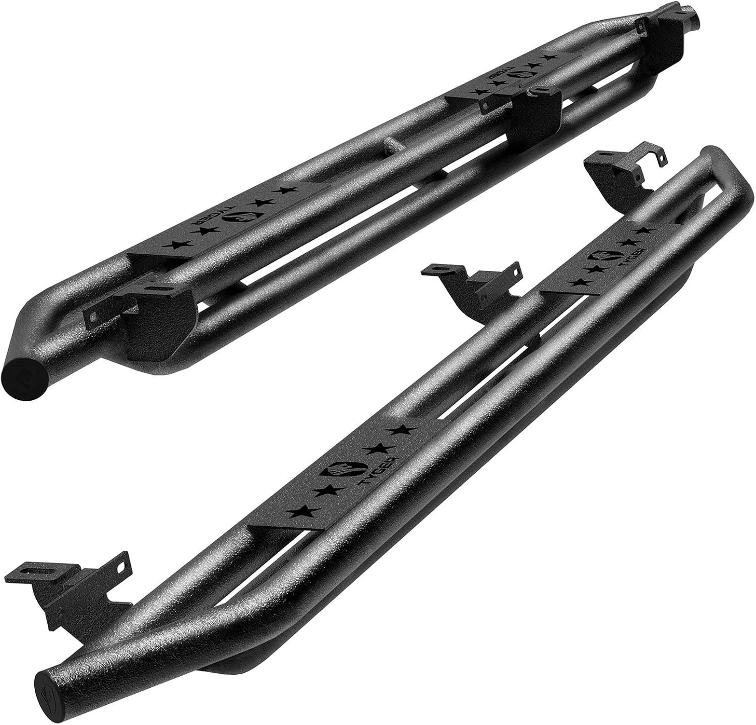Tyger Auto TG-JA2J2359B Star Armor Kit Compatible with 2020-2022 Jeep Gladiator JT 4 Doors | Textured Black | Side Step | Nerf Bars | Running Boards