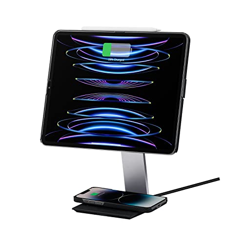 PITAKA Magnetic Wireless Charging Stand Holder Only for MagEZ Case Pro for iPad Pro/iPad mini 6 [MagEZ Charging Stand] Adjustable iPad Stand with 15W