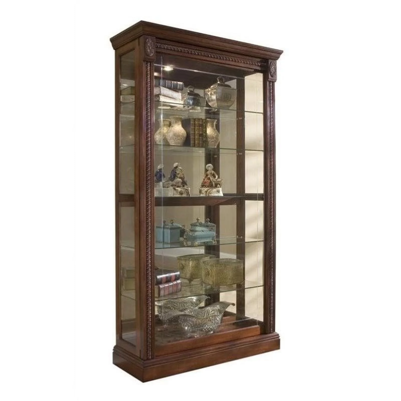 Beaumont Lane Cherry Curio Cabinet