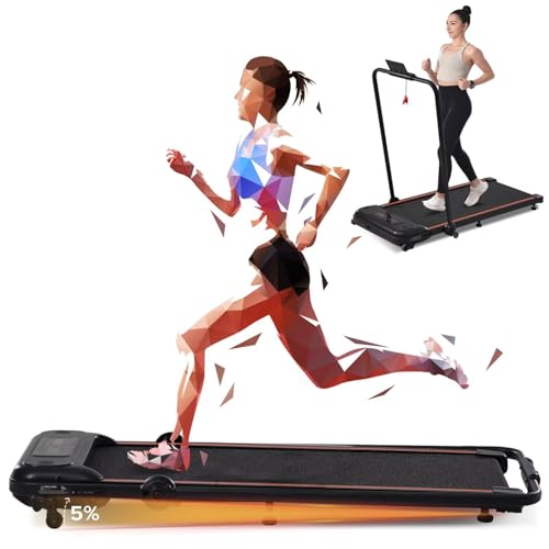 Merax Walking Pad with Handle Bar, 2 in 1 Under Desk Walking Pad