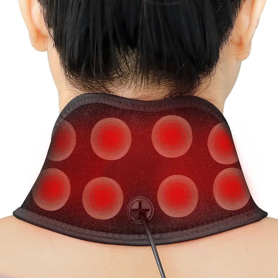 UTK Jade Infrared Neck Heating Pad, Far Infrared Heating Wraps for Knee, Wrist, Thigh - 26" Length with 8 Jade Stones, 3 Heat Settings