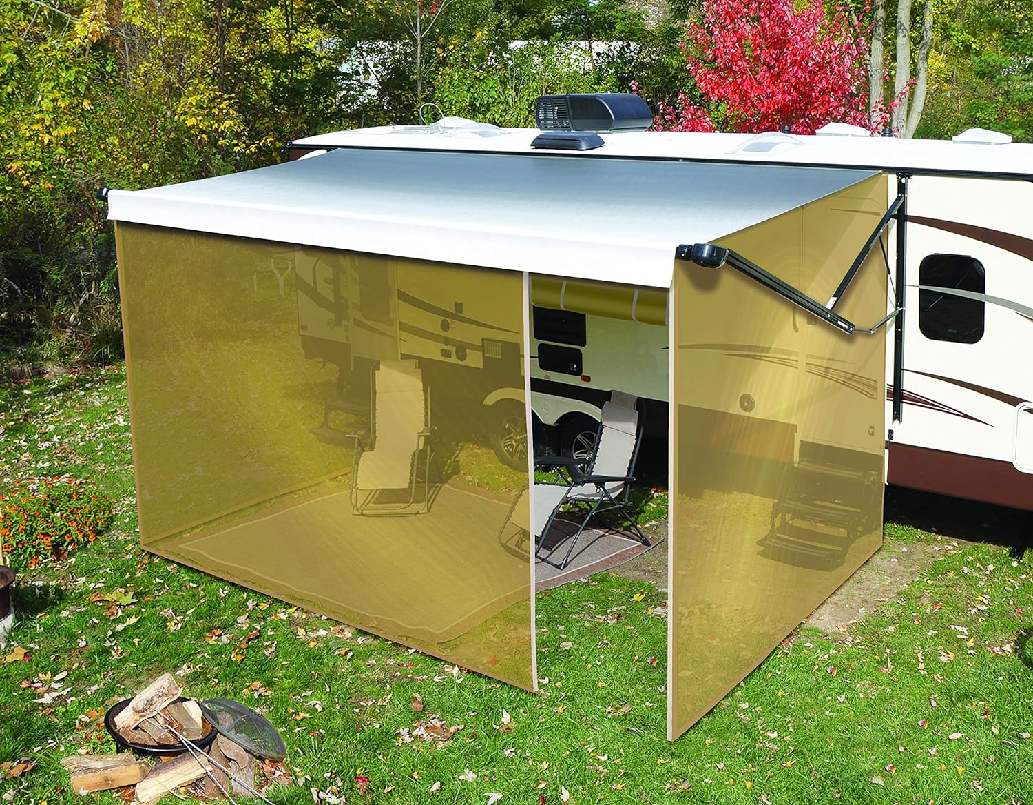 Screen Room for Awnings on 5th Wheel RVs, Travel Trailers and Motorhomes