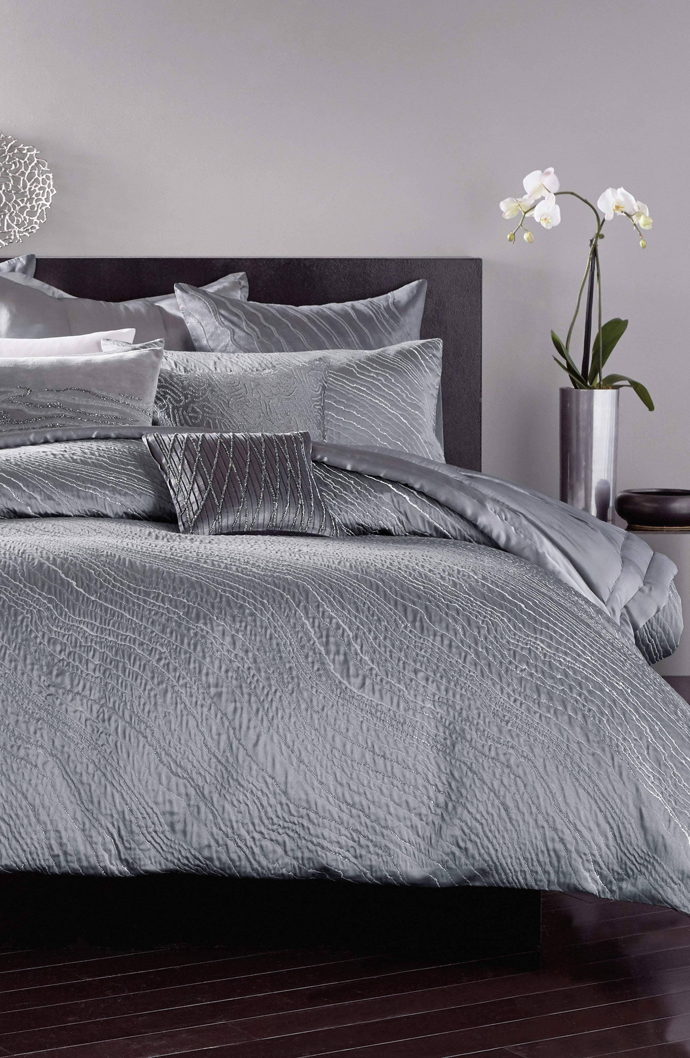 Donna Karan New York Current Duvet Cover - Full/Queen / Grey