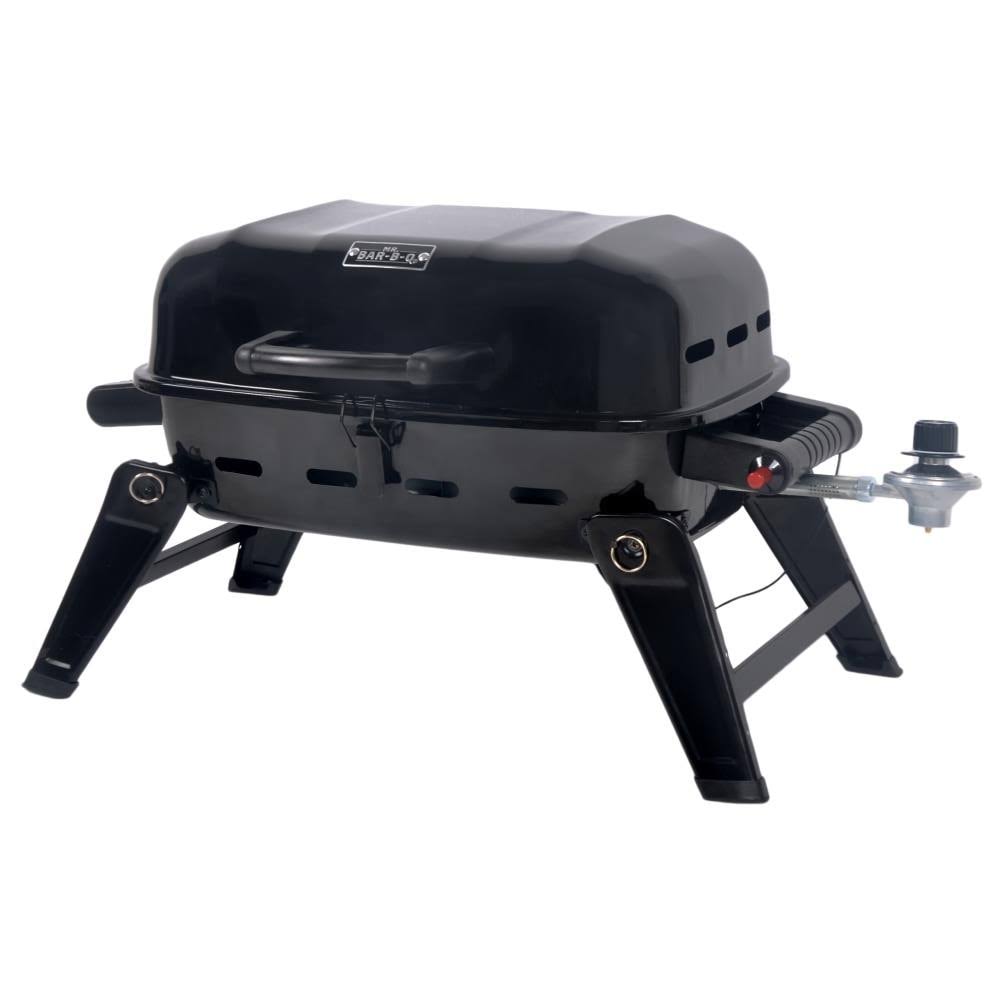 Black/Powder Coated 10000-BTU 178-sq in Portable LP GAS Grill - Megean