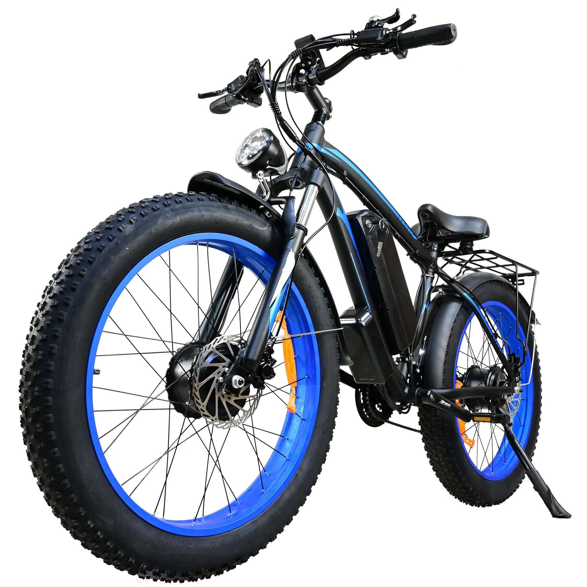 BAOLUJIE Electric Bike for Adults - 2000W Brushless Dual Motor, 48V 20Ah Detachable Battery, 31MPH 26" x4.0 Fat Tire 21-Speed Ebike, Ideal for Beach
