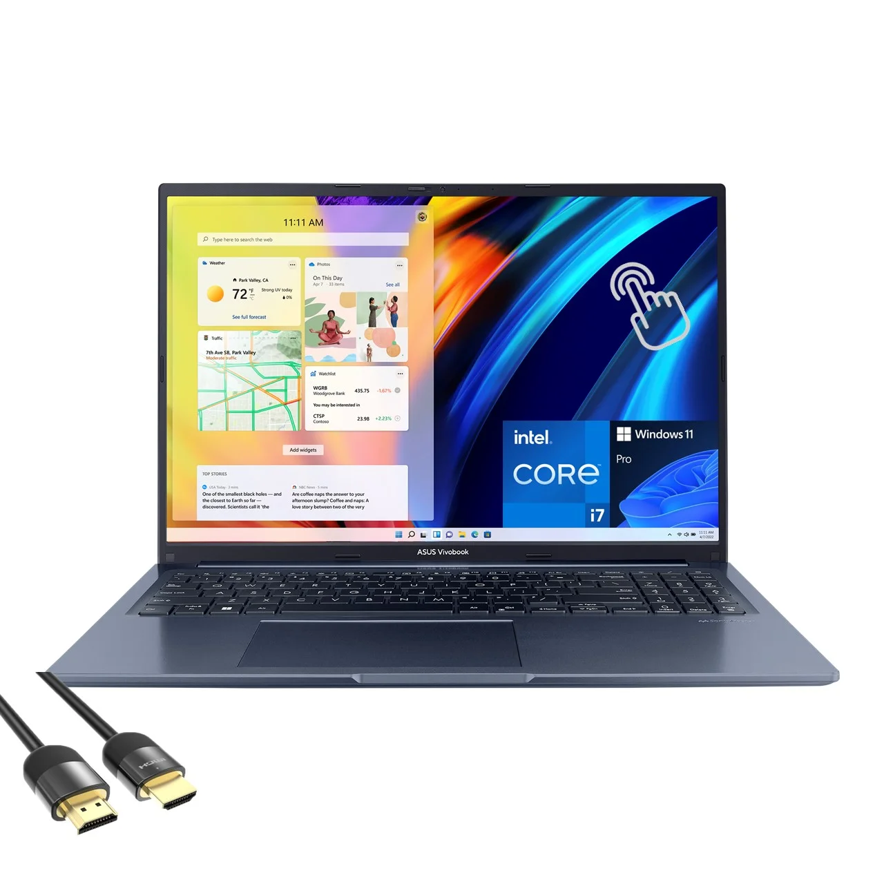 ASUS VivoBook 15 Business Laptop, 15.6&rdquo; FHD Touchscreen Display, 12th Gen Intel 10-Core i7-1255U, 40GB RAM, 2TB PCIe SSD, Backlit KB, Keypad