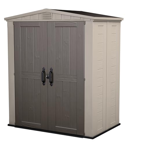 Keter Factor 6x3 Outdoor Storage Shed Kit-Perfect to Store Patio Furniture, Garden Tools Bike Accessories, Beach Chairs and Push Lawn Mower