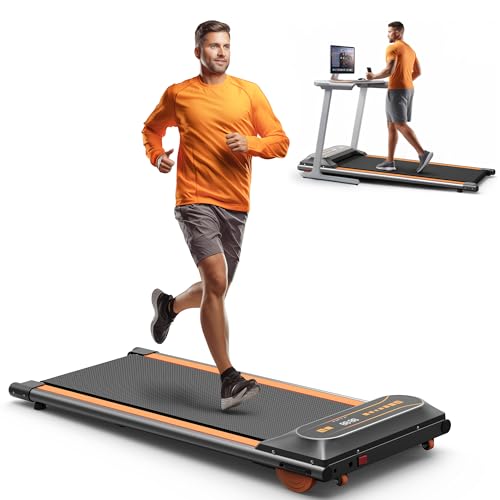 Under Desk Treadmill for Home Walking Pad Machine with LED Display and 12 Preset Programs Portable Treadmill Jogging Machine for Office Small Space