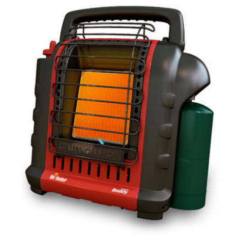 Mr. Heater Black u0026 Red Portable Buddy Heater w/ Fuel Filter F232075 - Megean