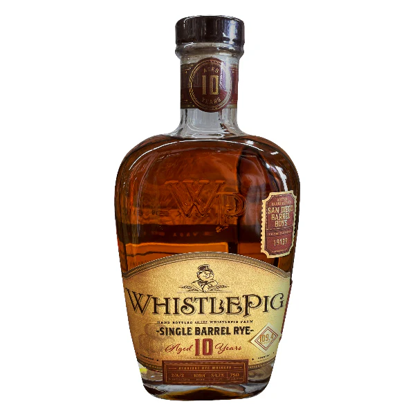WhistlePig 10-year San Diego Barrel Boys Single Barrel Rye Whiskey 17-year 750ml - Nestor Liquor