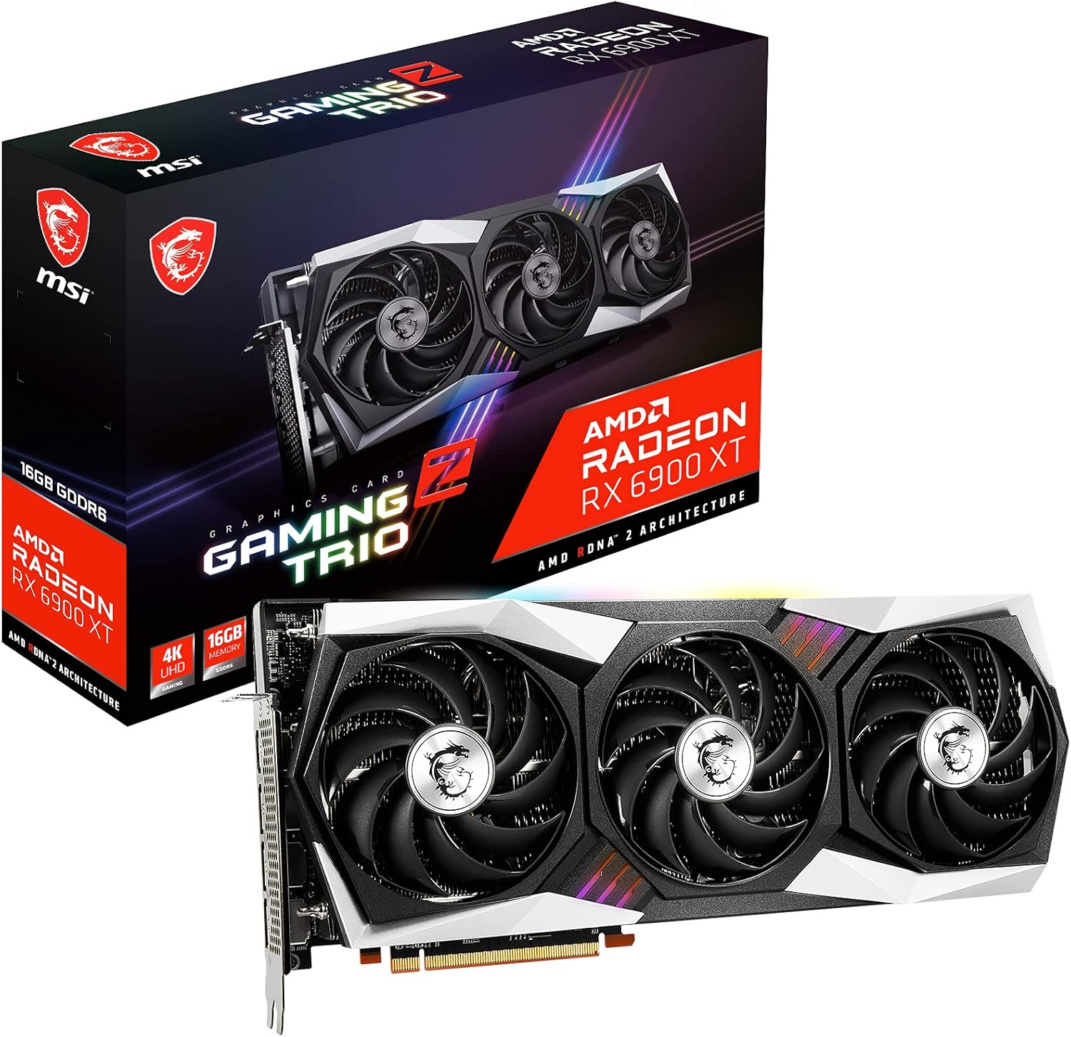 MSI Gaming Radeon RX 6900 XT Gaming Z Trio 16G 16GB GDDR6 256-Bit HDMI/DP Nvlink Torx Fan 4 AMD Graphics Card (RX 6900 XT Gaming Z Trio 16G)