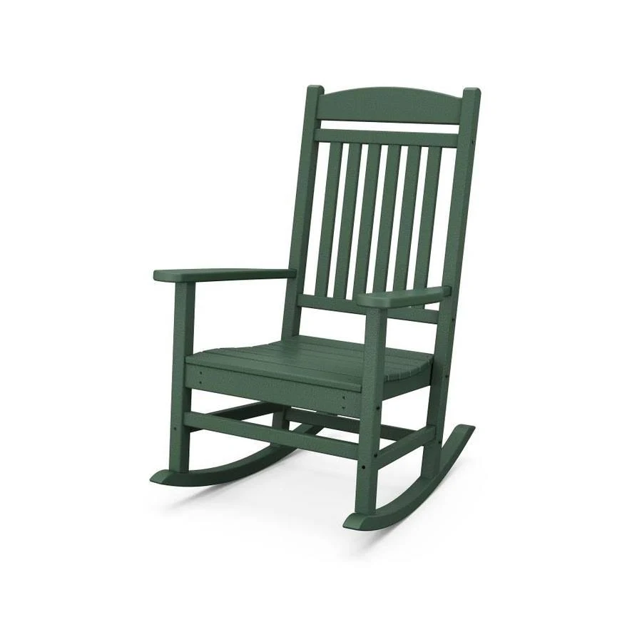 Trex Outdoor Furniture Seaport Rainforest Canopy Plastic Frame Rocking Chair(s) with Slat Seat | TXR155RC