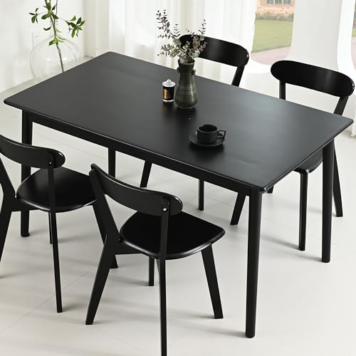 DELAVIN 29.5" Solid Wood Dining Table, Modern Small Dining Table, Square Farmhouse Kitchen Table, Cafe Table for Living Room Dining Room