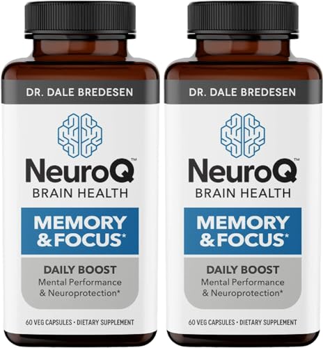 NeuroQ Memory & Focus - Boosts Cognitive Performance & Healthy Brain Function - Neuroprotective Formula by Dr. Dale Bredesen