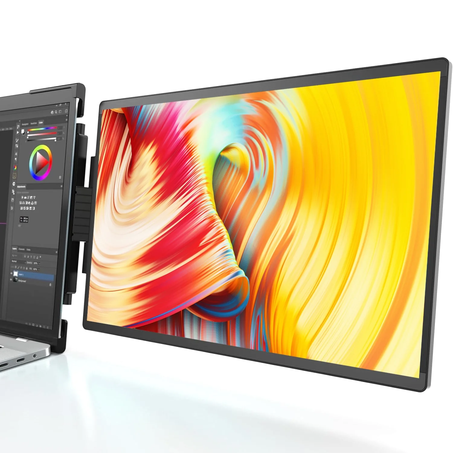 LIMINK 14 Inch Laptop Monitor Extender Al Alloy Single Side Display for 13.3-16" Laptop 1200P IPS Screen Extender Portable Extended Monitor Gaming