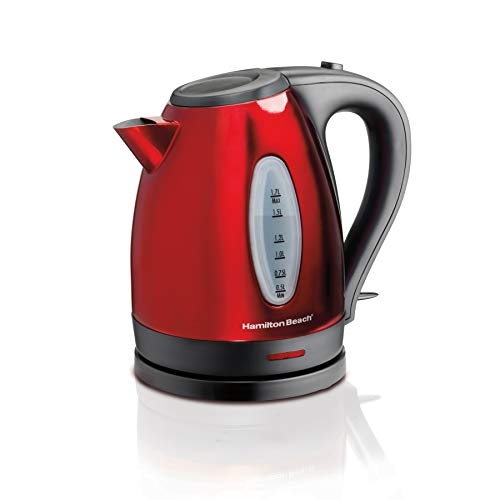 Hamilton Beach Electric Tea Kettle, Water Boiler & Heater, 1.7 Liter, Cordless Serving, 1500 Watts for Fast Boiling
