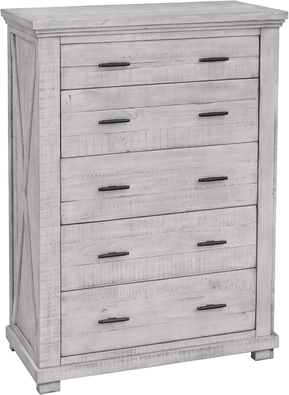 Sunset Trading Crossing Barn Chest, Distressed Light Gray