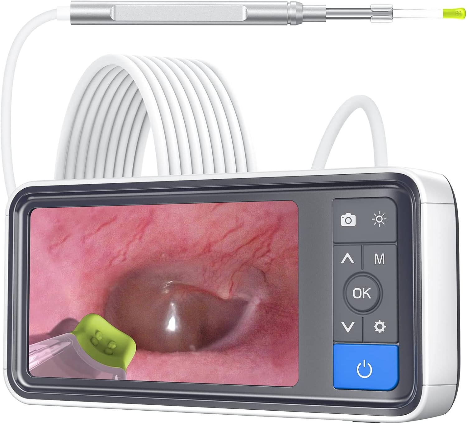 Otoscope Ear Cleaning Camera, 1080P HD Pro Ear Camera and Wax Remover, Ultra Thin Ear Cleaner with IPS Screen, Adjustable Ear Light Otoscope