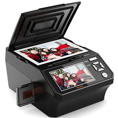 Photo,NameCard,Slide & Negative Scanner with Large 5" LCD Screen,Film and Slide Digitizer-Convert 35mm,110 Film/Photo(3R,4R