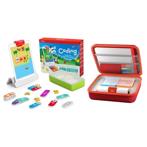 Osmo - Coding Starter Kit for iPad Plus Large Storage Case - 3 Educational Learning Games - Ages 5-10+ - Learn to Code
