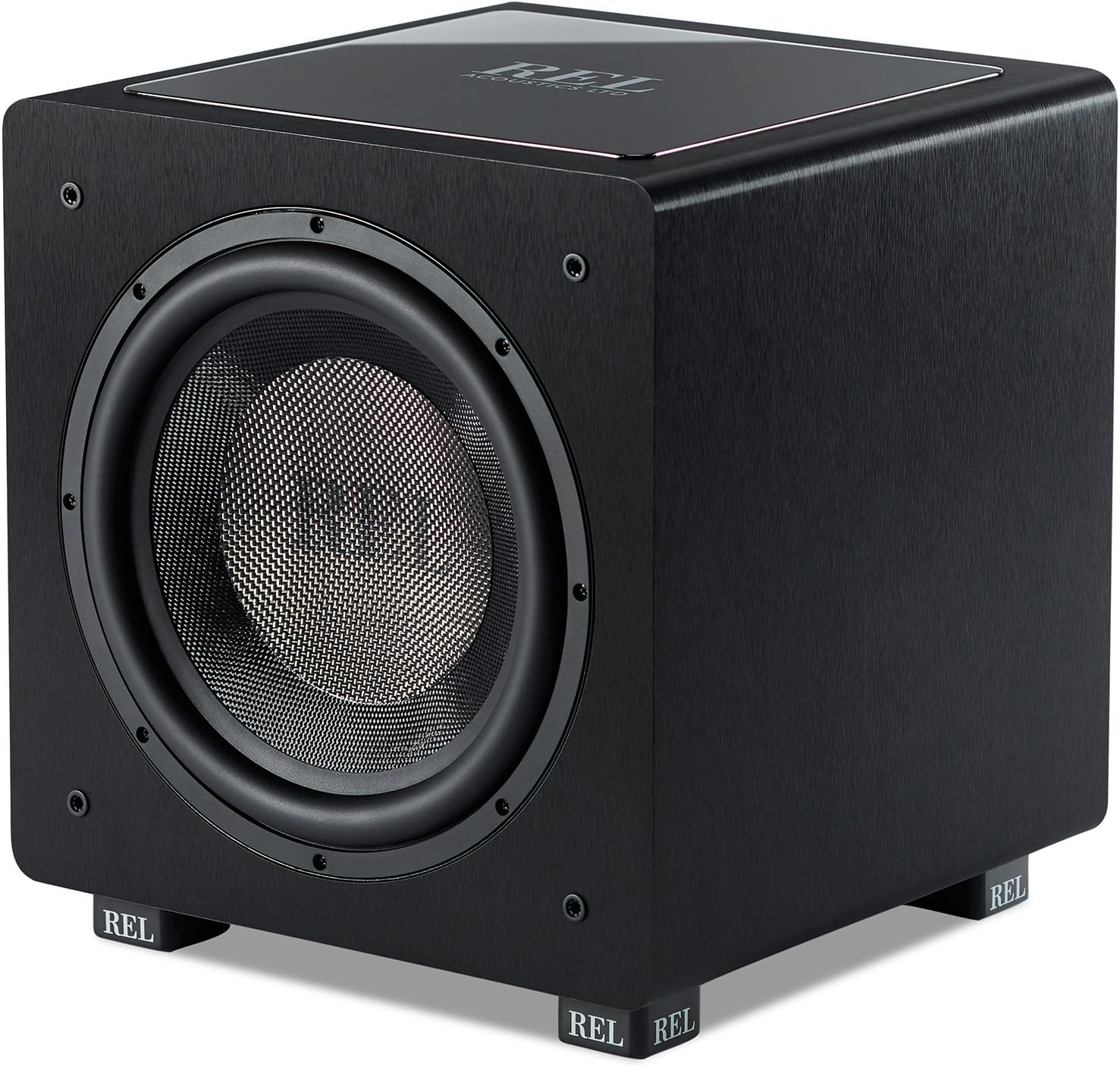 REL Acoustics HT/1205 Subwoofer, HT-Air Wireless Compatible, Line Grained Black Composite