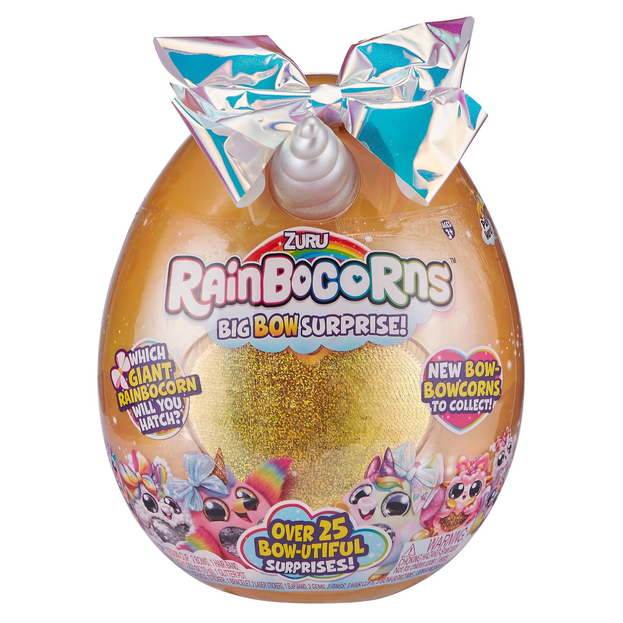 Rainbocorns Big Bow Surprise - The Biggest Surprise Egg with Over 25 Surprises, Gold