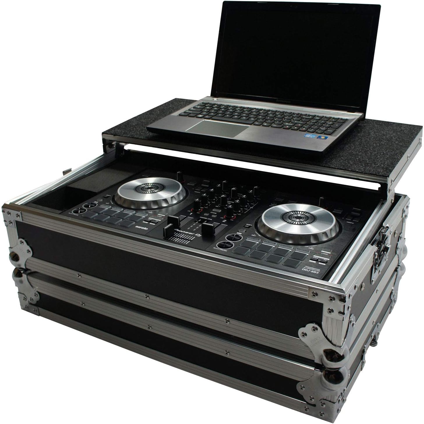 Harmony HCDDJSBLT Flight Glide Laptop Stand Road DJ Case Compatible with Pioneer DDJ-SB3 (case only)