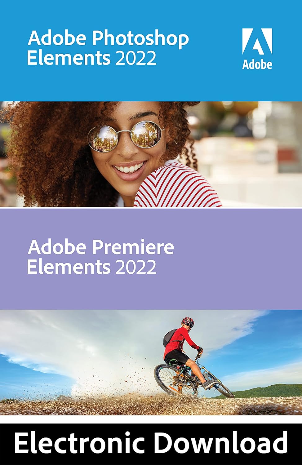 Adobe | Bundle - Photoshop Elements 2022 & Premiere Elements 2022 | PC Code Software Download | Photo Editing | Video Editing