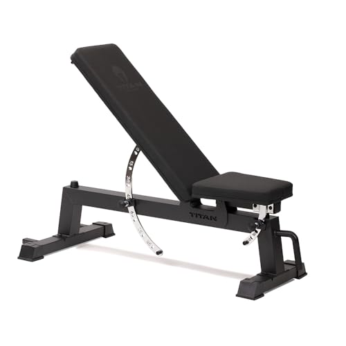 Titan Fitness Performance Series Adjustable Bench, Supports 650 LB Incline, Versatile Utility Bench for Home Gym Weightlifting,Strength Training