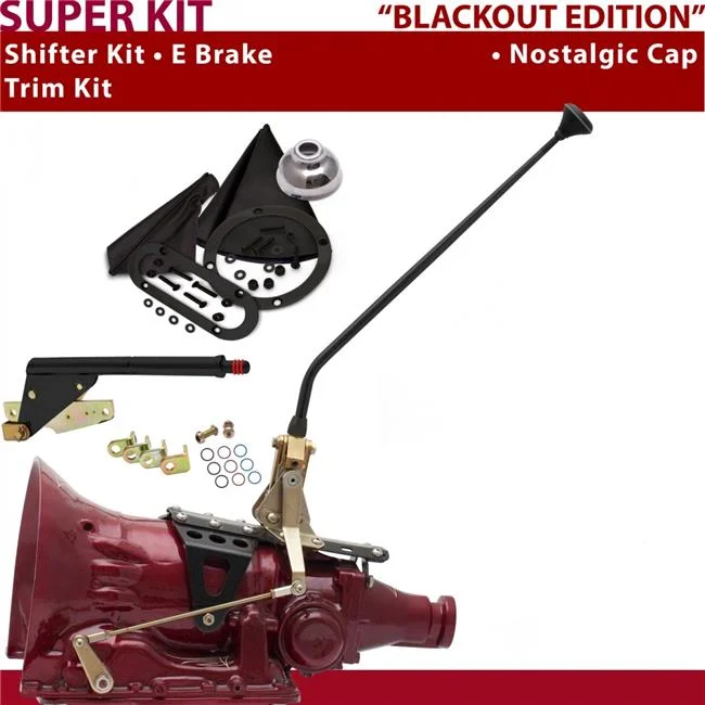 American Shifter  4L60E Shifter Kit Black 16 in. E Brake Trim Kit for DAFFF