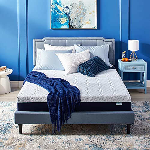 Sleep Innovations Ellis 12 Inch Advanced Cooling Gel Plus Memory Foam Mattress with Dual Cool Cover, Twin Size, Bed in a Box, Soothing Medium Support