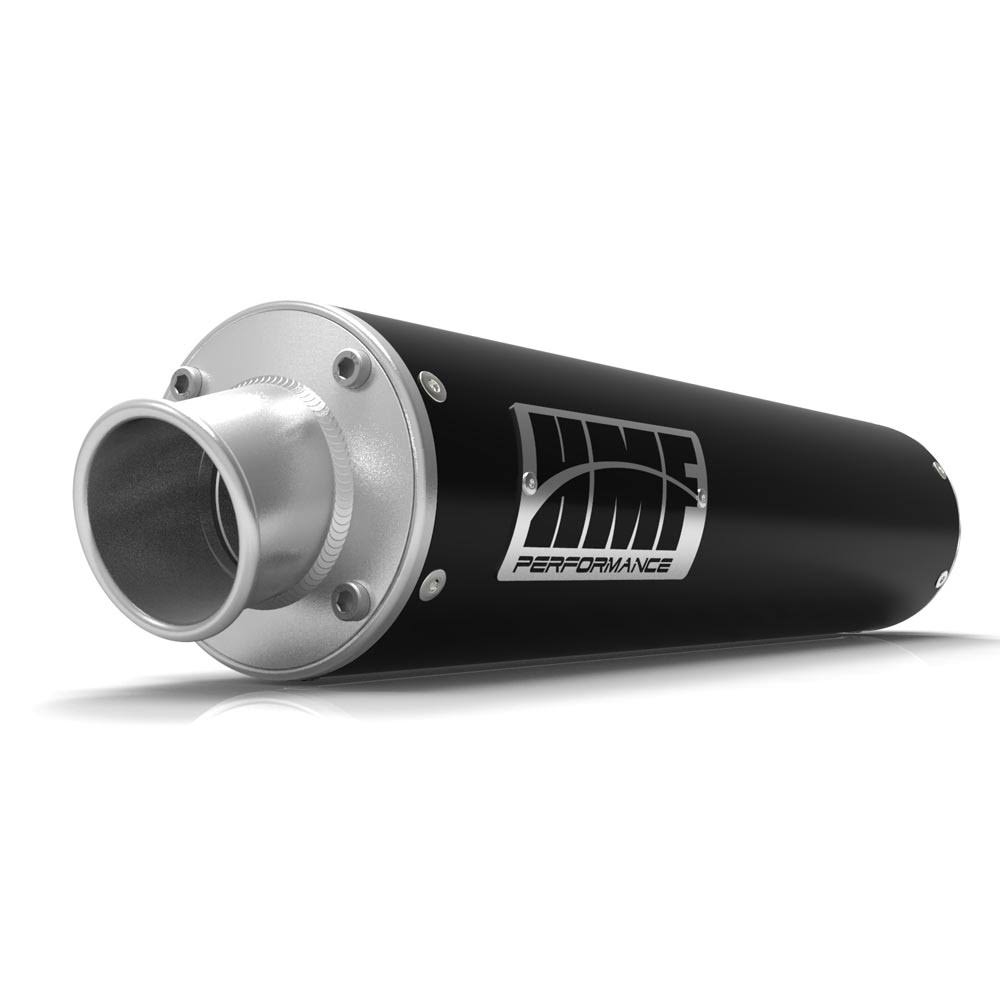 HMF Racing Black Performance Slip on Exhaust for Honda Recon 250 97-20 End Cap- Turn-Down-Brushed
