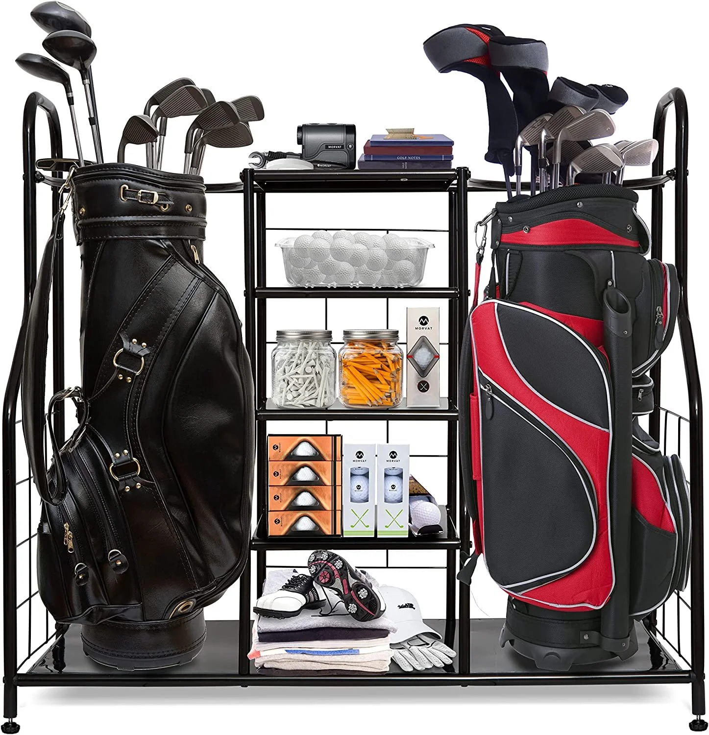 Morvat Double Extra Large Metal Golf Organizer Stand - Curated Treasures Market