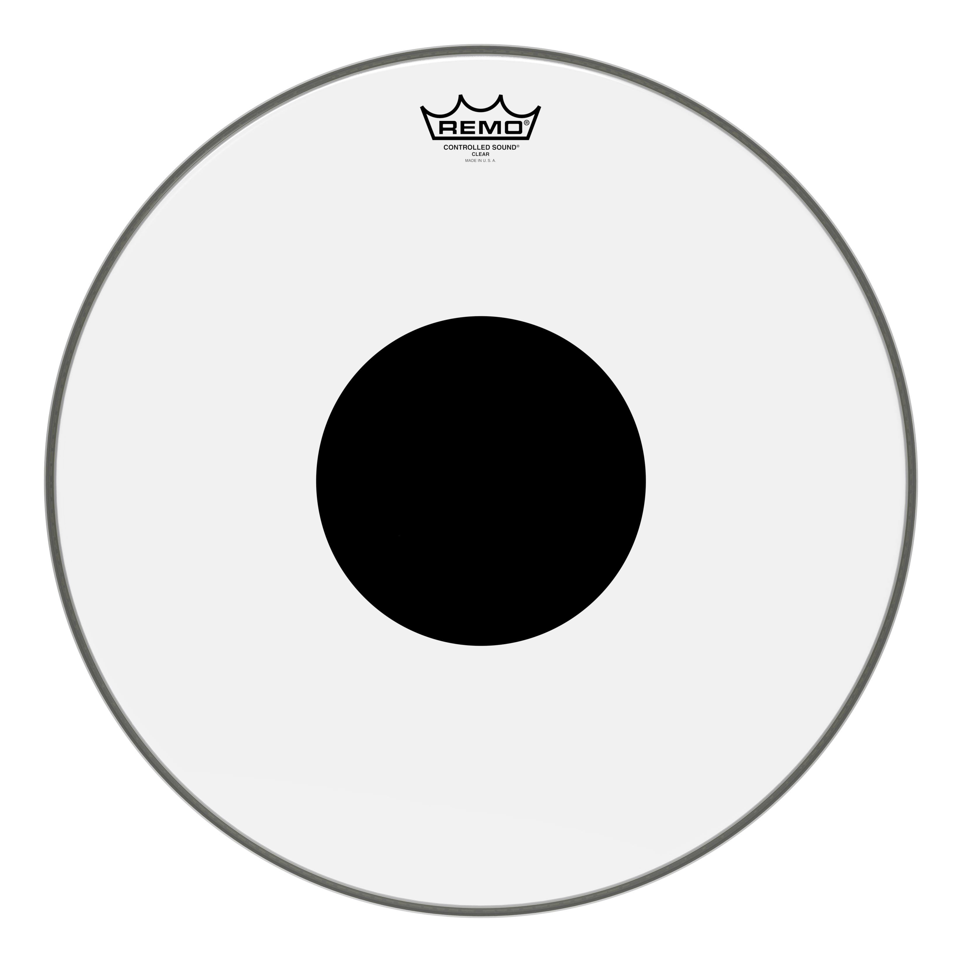 Remo Clear Controlled Sound Drumhead - 18 inch - with Black Dot - Megean