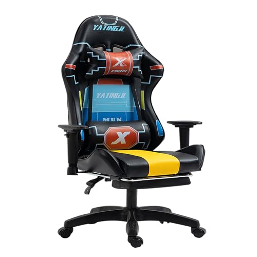 Ergonomic Gaming Chair Recliner Adjustable Desk Chair Comfortable Hight Leather Swivel Computer Chair with 360°for Adult Teen Office Or Gaming Big