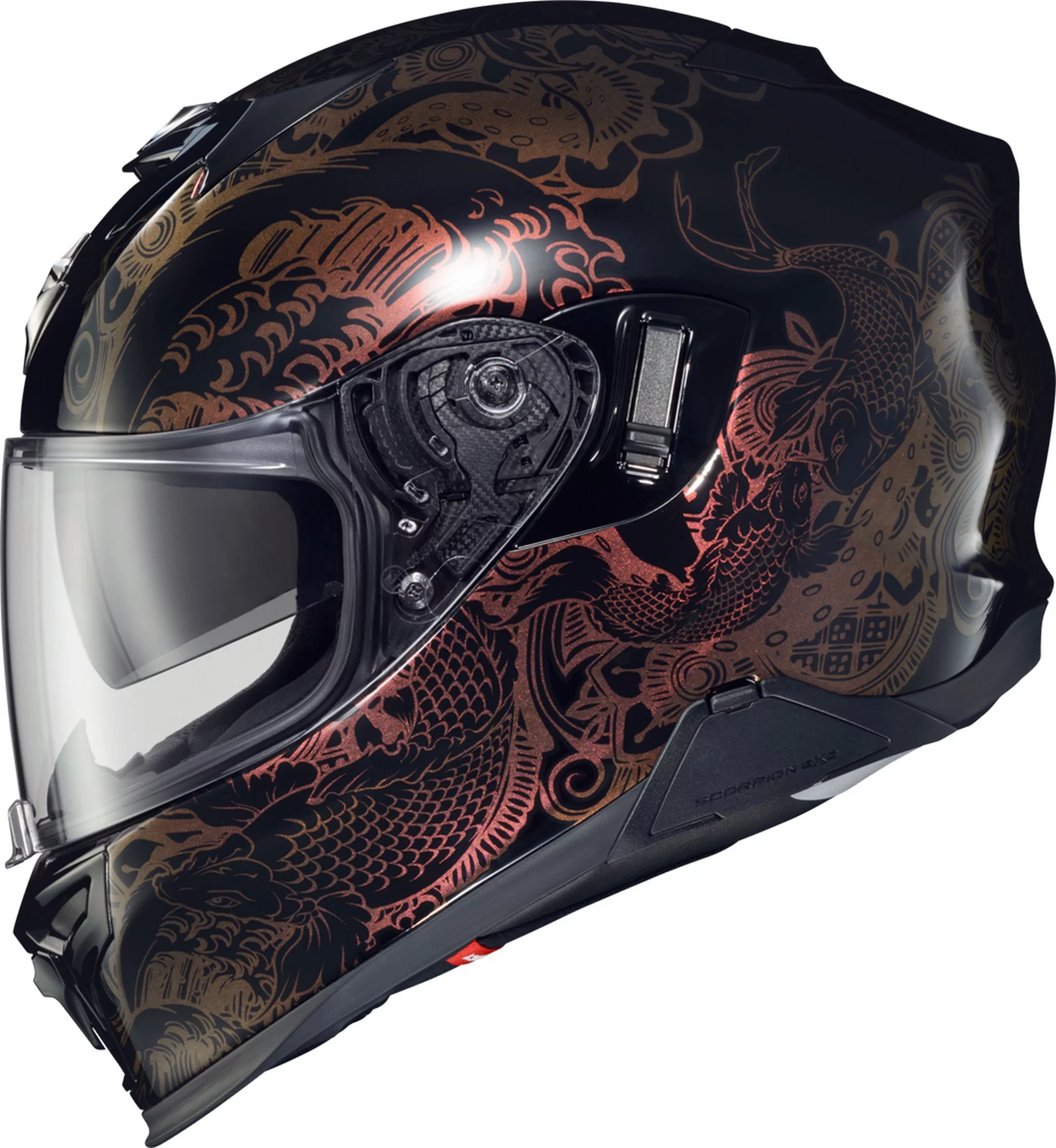Scorpion EXO-T520 Nama-Sushi Motorcycle Helmet Black/Chamaleaon LG
