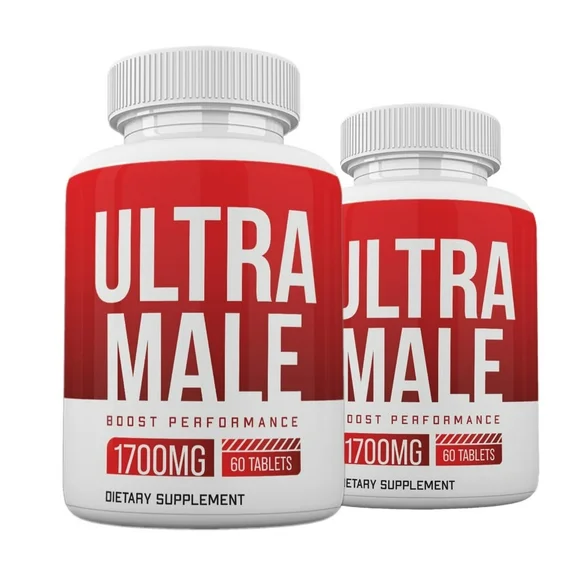 (2 Pack) Ultra Male Pills, Power Ultra Male Supplement Advanced Formula, 120 Count - Kansas Nuitrition - HNZSDS