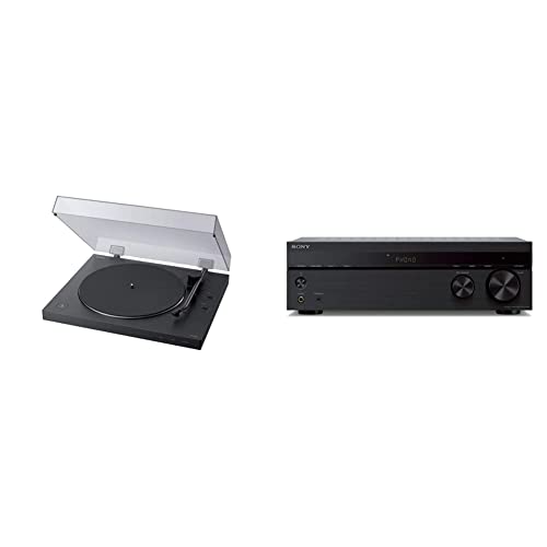 Sony PS-LX310BT Belt Drive Turntable: Fully Automatic Wireless Vinyl Record Player with Bluetooth and USB Output Black